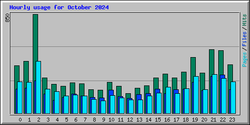 Hourly usage for October 2024