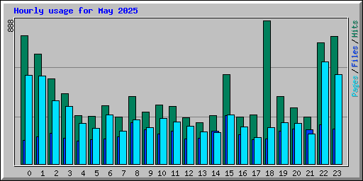 Hourly usage for May 2025