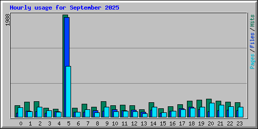 Hourly usage for September 2025