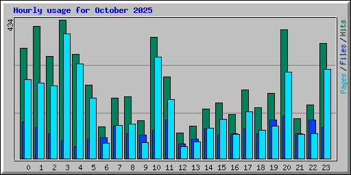 Hourly usage for October 2025