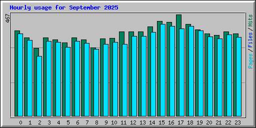 Hourly usage for September 2025