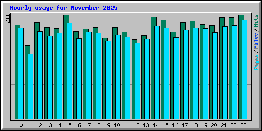 Hourly usage for November 2025