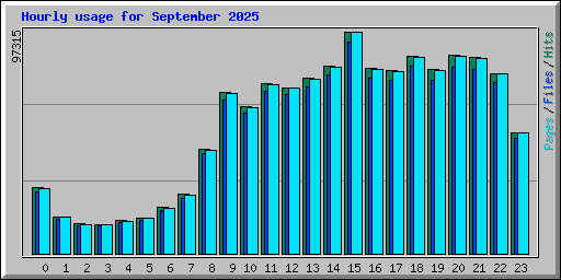 Hourly usage for September 2025