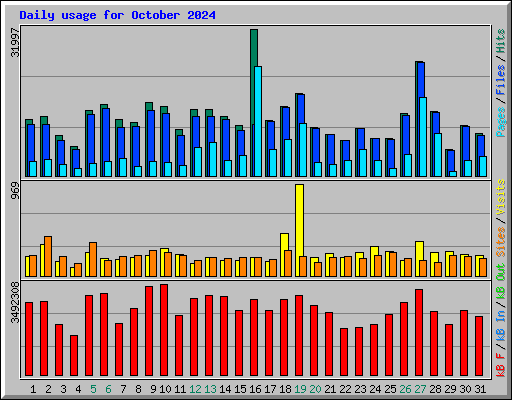 Daily usage for October 2024