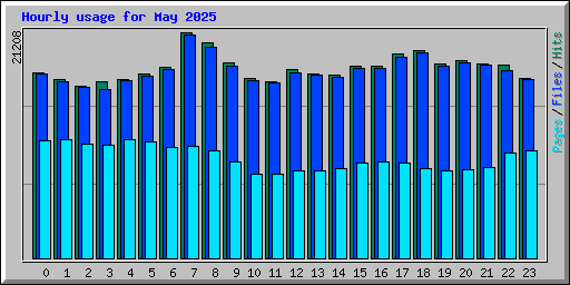 Hourly usage for May 2025